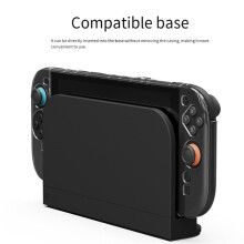 For Switch2 Protective Case+Joystick Cap Kit Clear Shell Split Design Anti-Fall Anti-Scratch Case for  Switch2 A