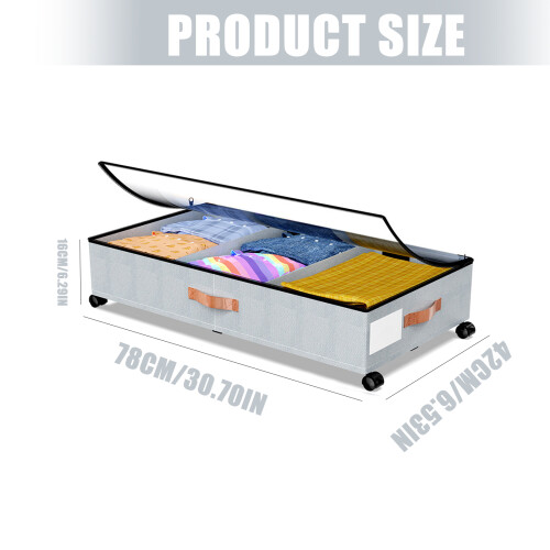 Adjustable Compartment Underbed Storage-   Black 2