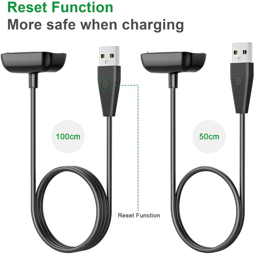 Fast Charging USB Cable Dock Stand, 2Pack Replacement Charger for Fitbit Charge 6/5 and Luxe 2