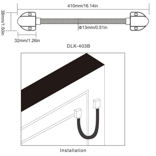 Durable Alloy Door Loop Cable Protector for Access Control and Security Systems 1