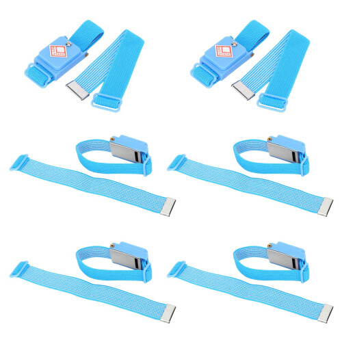 20 Pack Cordless Anti Static Wrist Strap Blue ABS 106109 Ohm for Electronics 1