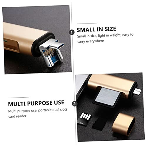 USB 3.0 OTG Card Reader Speed Dual Interface Adapter for Smartphone Tablet Laptop 1