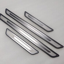 4Pcs Silver Stainless Steel Car Door Sill Protector for Ford Bronco 20212024, ScratchResistant Trim Guards