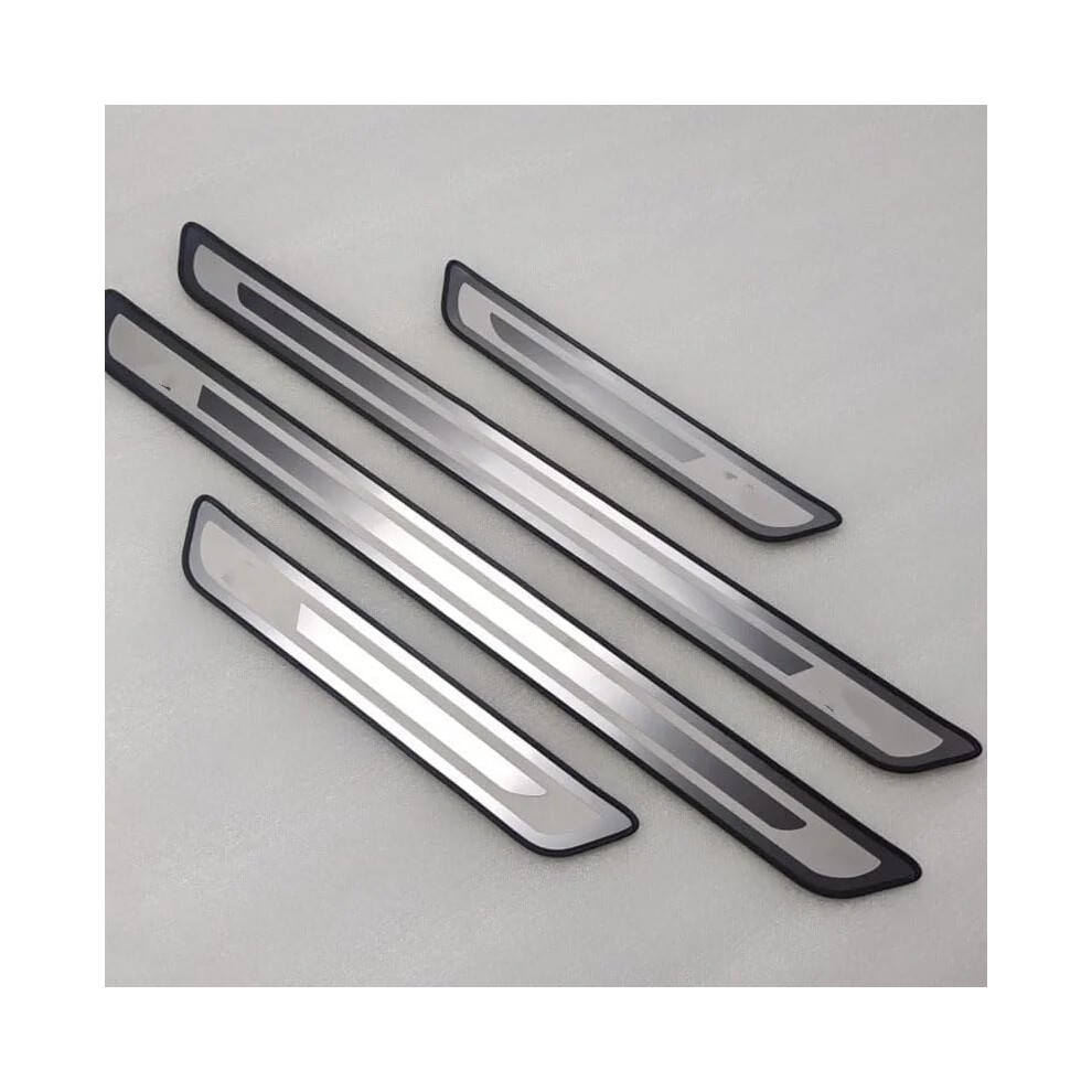 4Pcs Stainless Steel Car Door Sill Protector For Nissan Pathfinder 20132020, Scratchresistant Trim Silver 9330225070290