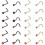Stainless Steel Nose Studs L-Shape 6 Pcs 2