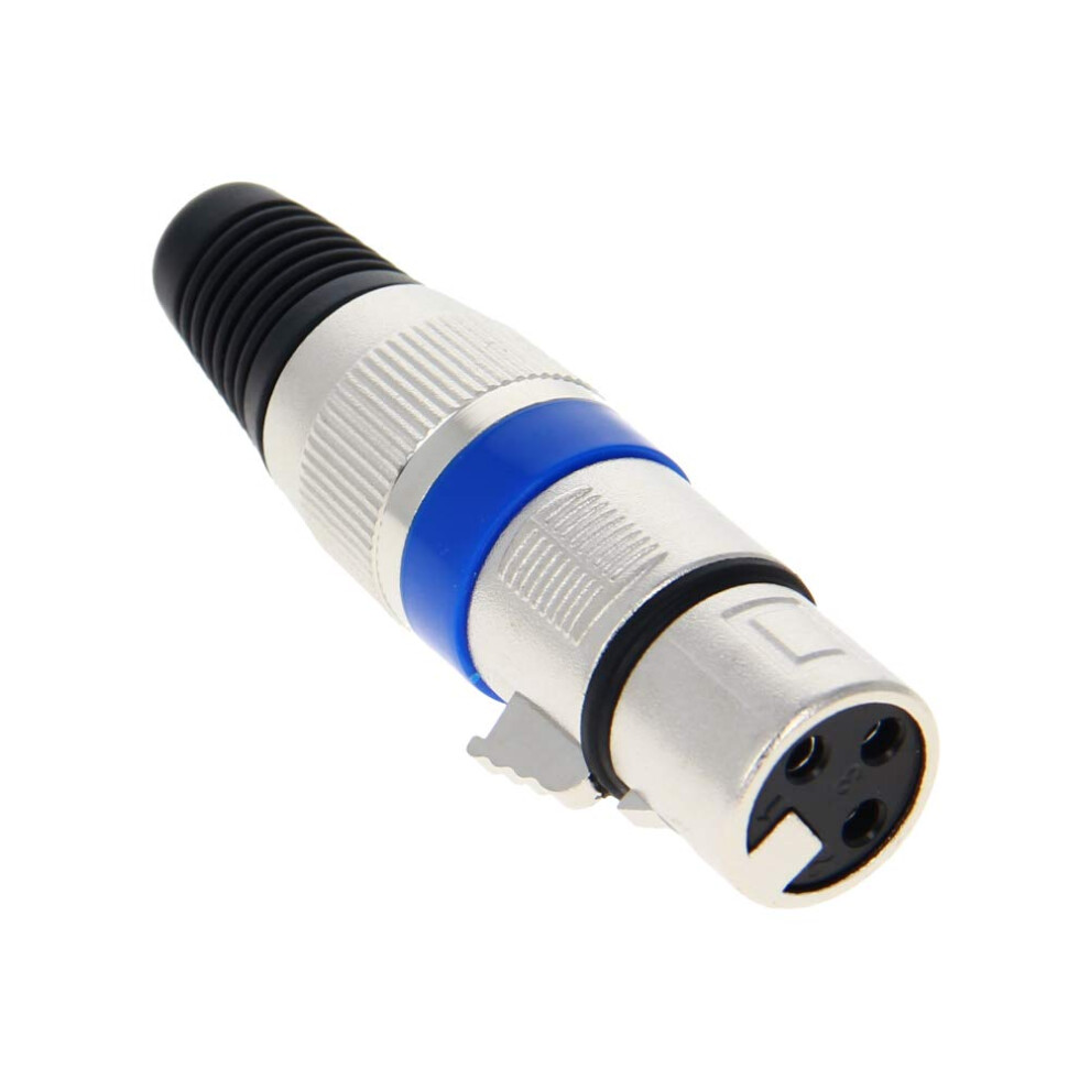 3 Pin Xlr Female Audio Adapter, Metal Connector For Microphone, Stable Signal Transmission, 2Pcs Silver 9330225043898