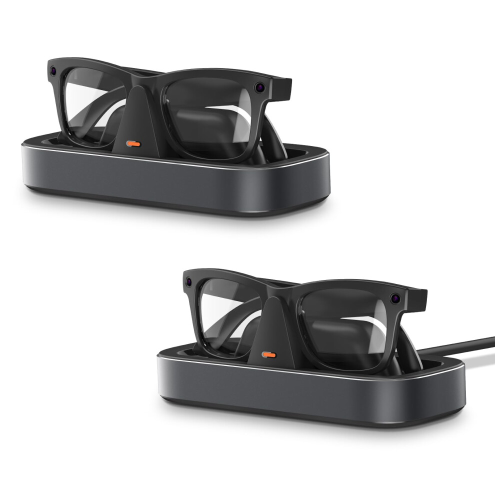 Smart Glasses Charging Station 5000Mah Usbc Fast Charger With Led For Meta Rayban Space Gray 9092120834536