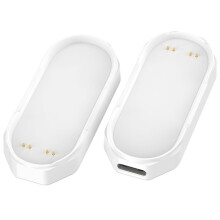 USBC Magnetic Charging Dock Compatible with NotePin Ai Recorder with Detachable Base, Compact Travel Dual Set White