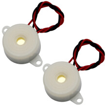 12V Active Buzzer 100dB Loud Alarm for Security Systems, Compact 2.3x1.9cm, 2 Pack