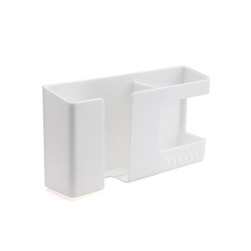 Punch Free Wall Mounted Organizer Remote Control Storage Box Mobile Phone Plug Wall Holder Multifunctional Storage Rack 1