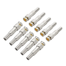 BNC Male Connectors 10 Pack RG59 RG6 Q9 Plug for CCTV Cameras Secure Video Connection