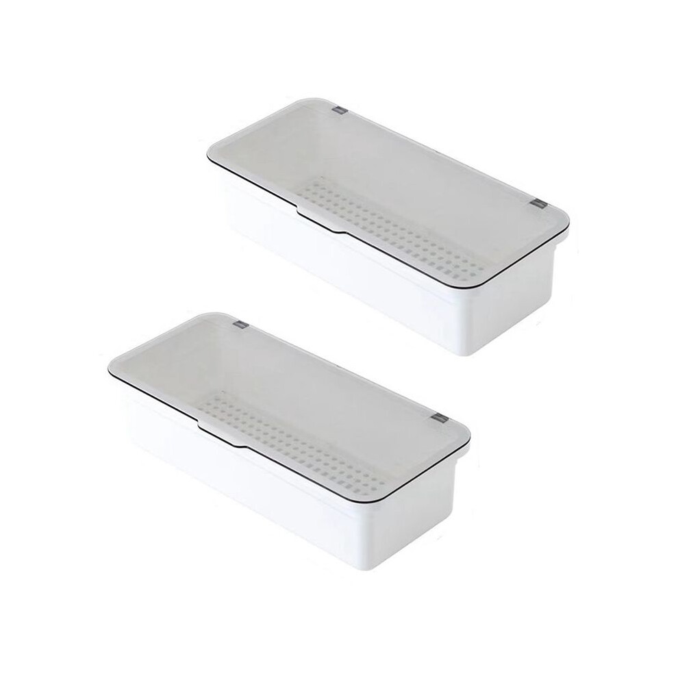 Flatware Tray With Lid,Utensil Storage With Lid Plastic Cutlery Tray,Cutlery Drawer Organizer Utensil Storage Containerd Tauoh