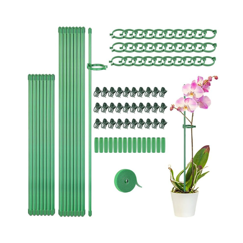 Tauoh Plant Stakes Sets, Plant Sticks With Connect Pipe For Indoor And Outdoor Plants, Adjustable Plant Support Stake Green