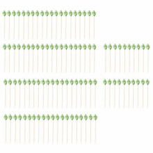 Palillos de CóCtel Palillos de Dientes de Bambú Hechos una Mano 100 Piezas 5,1 Pulgadas Cactus Verdes