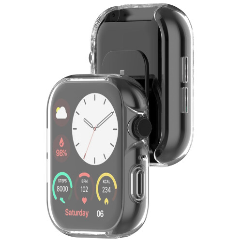 Screen Protector Case, Soft TPU Bumper, Full Coverage, Black and Clear for Noise ColorFit Ultra 3 1