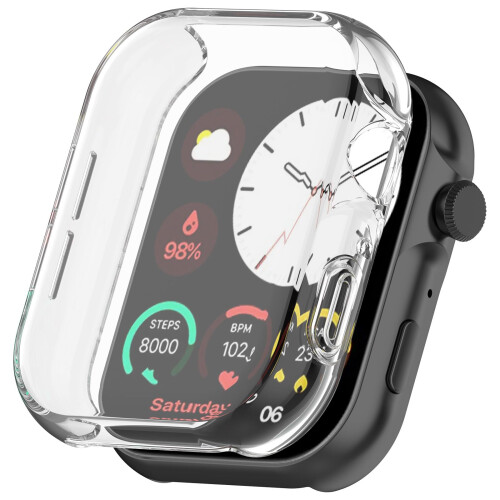 Screen Protector Case, Soft TPU Bumper, Full Coverage, Black and Clear for Noise ColorFit Ultra 3 2