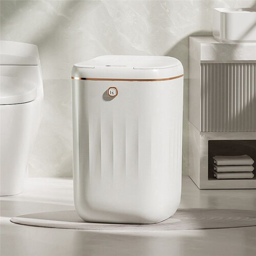 Trash Can Automatic Sensor Garbage Bin Capacity Induction Trash Can for Kitchen Bathroom Black 2