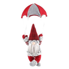 Gnome Figurine Skydiving Gnome Doll the Table Shelf Desktop Parachute Tomte Plush Gnome Gifts Themed Tree Decor Red