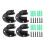4PCS Closet Rod Brackets Support Flange Holders with Screws U Shaped Wardrobe Bracket Pole Socket End Caps for 32mm Rods 1