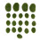 20 Pieces 2 Sizes Artificial Moss Rocks Decorative Faux Green Moss Covered Stones 1