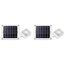 2X 10W USB Monocristalino Silicio Solar Coche Extractor Ventilador Ventilación Jaula de Pollo Casa de Perro Sala de Almacenamiento Inodoro Extractor