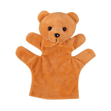 Hand Puppets Finger Puppets Toy, Plush Pretend Animals Finger Puppet for Teaching Party Supplies Stage Theaters Girls Boys, bear