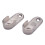 Oval Wardrobe Hanging Rail Rod End Bracket Support Silver Tone Pair 1