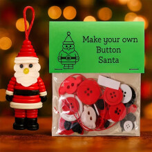 Kit de 12 décorations de Noël en boutons à faire soi-même