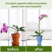 Plant Stakes,Plant Support Stakes Suitable for Indoor Plants,20Pcs Garden Green Bendable Single Stem Plant Sticks