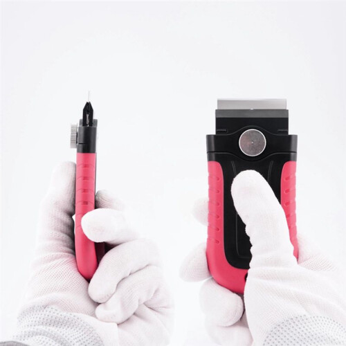 Locking Blade Scraper with Safety Cap, Glass Cooktop Scraper Paint and Old Label 2