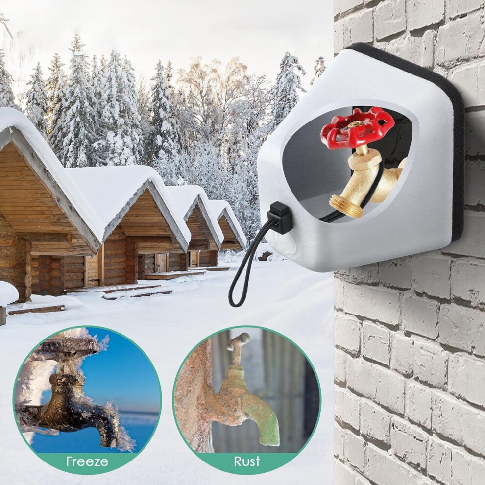 Gifts Outdoor Winter Foam Faucet Antifreeze Protection Cover Icing Proof Insulation Maintenance Pipe Protection Cover Warm Protection Cover 9365509642498