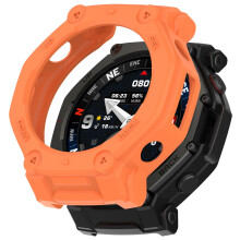 Orange TPU Case, Lightweight AntiScratch Protective Bumper Cover 48MM for Amazfit TRex 3 PRO