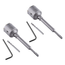 2X SDS  Shank Concrete Cement Stone 65mm Wall Hole Saw Drill Bit 200mm Rod Mark