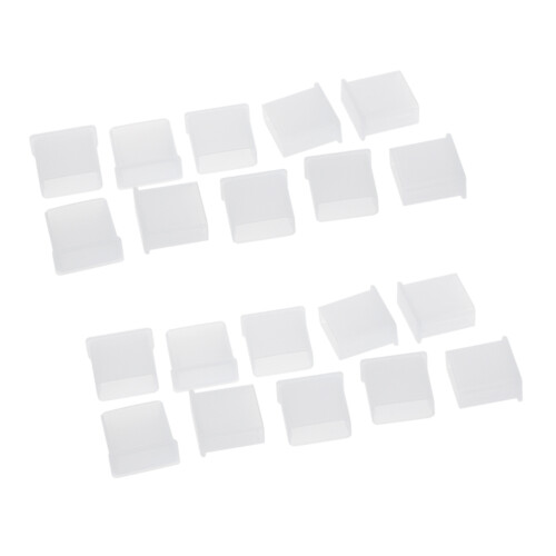 20Pcs Clear Plastic USB Type A Plug Dustproof Plug Stopper Protection Cap