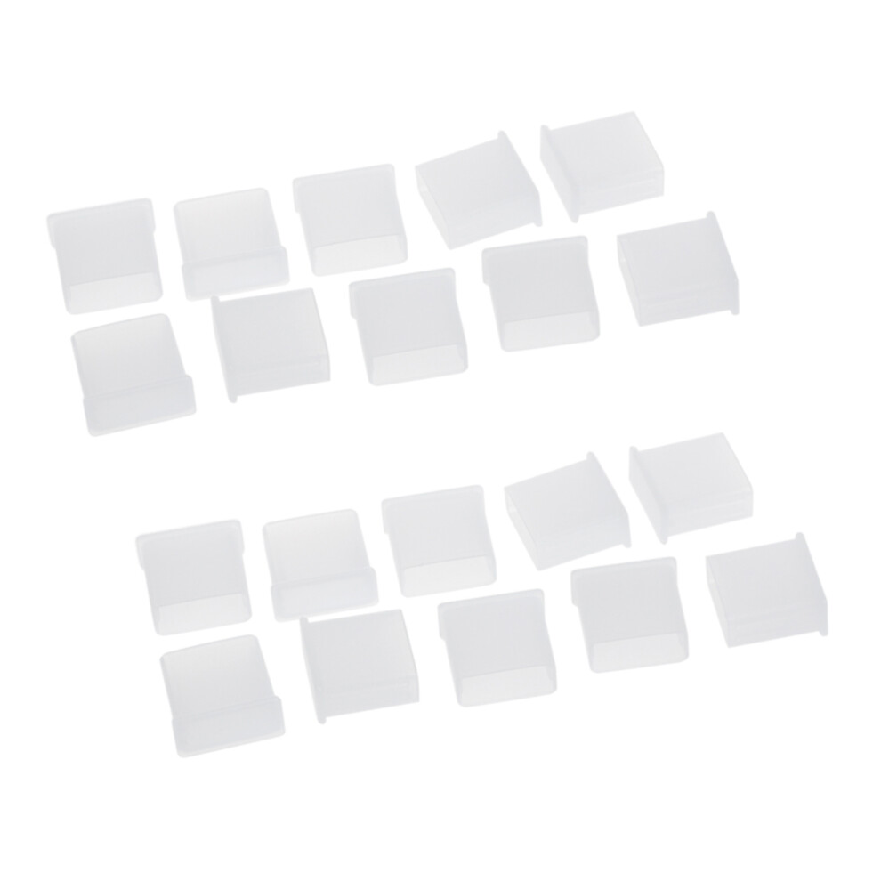 20Pcs Clear Plastic Usb Type A Plug Dustproof Plug Stopper Protection Cap 6034057630730
