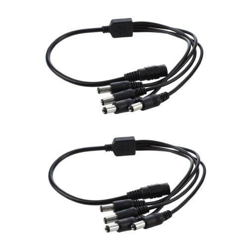 2X 1 to 4  Power 4-Port Splitter Adapter Adaptor Cable CCTV Camera
