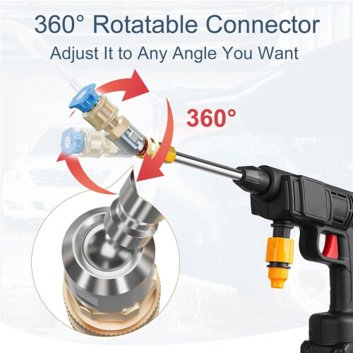 Quick Pivoting Coupler Attachment+7 Pressure Washer Nozzle Tips,1/4 Inch Quick Connector with 360 Rotation Angle 1