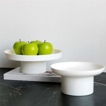 Vassoio per Cosmetici, Profumo di Frutta in ABS, Vassoio Decorativo Rotondo Bianca Nero, Organizer per la Decorazione Della Casa, Pannello di