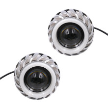 2X 12V Motorcycle Light Projector Lens Light with LED Angel Devil Eyes Headlight 30W 1200Lm 200000H( and )