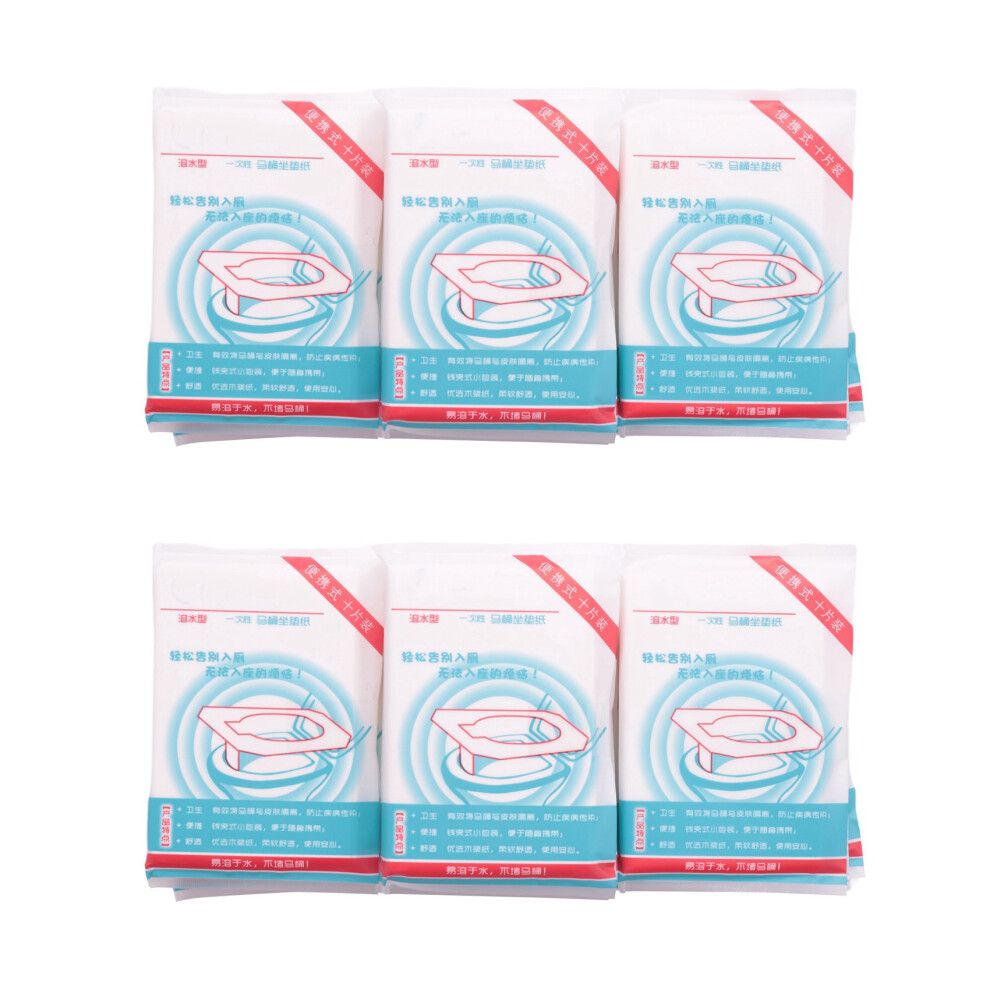 Semoic 200Pcs Disposable Toilet Cover Mat Waterproof Toilet Paper Pad For Travel/Camping Bathroom Accessiories