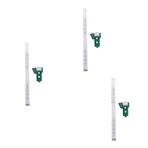 3X Usb Charging Port Board for JDS-055 Ps4 Controller with 12 Pin Flex Cable