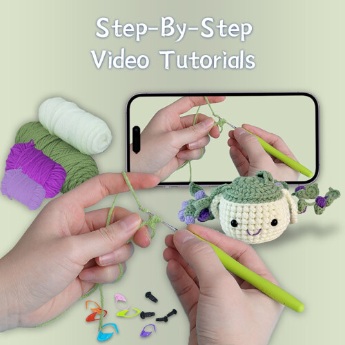 Beginner Crochet Kit with Animal Designs and Instructions 1