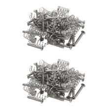 100Pcs Chrome Single Coil Pickup Screws & Adjust Height Springs for  Guitar