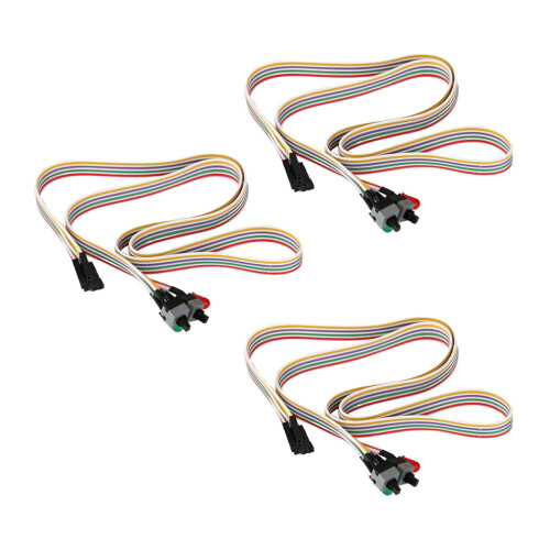 3X ATX PC Computer Motherboard Power Cord 2   with LED Light /Off/Reset