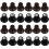 Guitar AMP Knob Black Silver Cap 12 Pcs 2