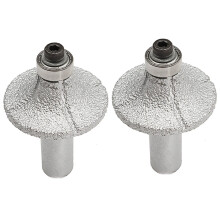 2pcs 1/2Inch Diamond Router Bit Wheel Half Bullnose for Hand Profiler Marble Granite