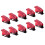 Plastic 12mm Toggle  Safety Cover Protector Cap Guard 10Pcs Red 1