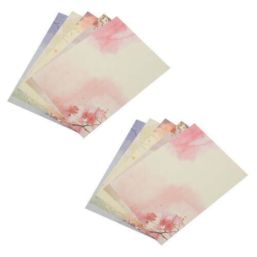 96PCS Schreibpapier, Briefpapier Briefsaetze