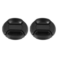 2X Universell 49mm Zentral Pinch Vorderseite Objektivdeckel fuer DSLR Kamera