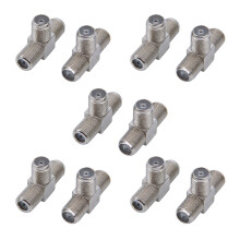 10 PCS 2-Way F-Type Combiner TV Coaxial Connectors RF Adapters Joiners